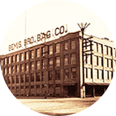 the historic Bemis Building in a dated photo circa 1914